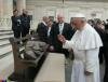 Pope blesses sculpture of Jesus as a homeless man